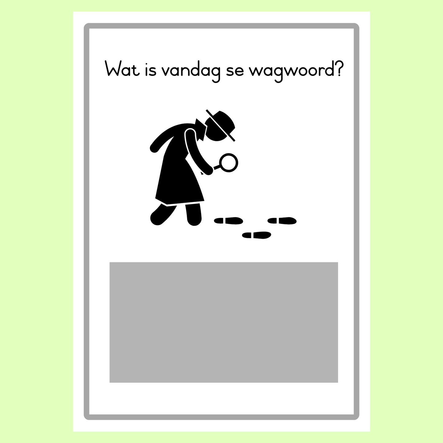 Wat Is Vandag Se Wagwoord?