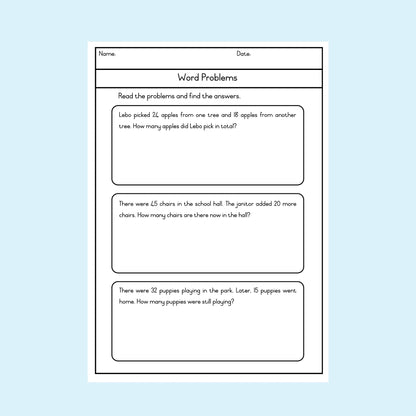 Word Problems Worksheets