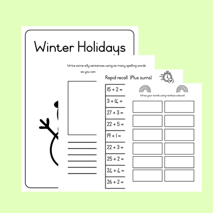 Grade 2 Winter Holiday Workbook