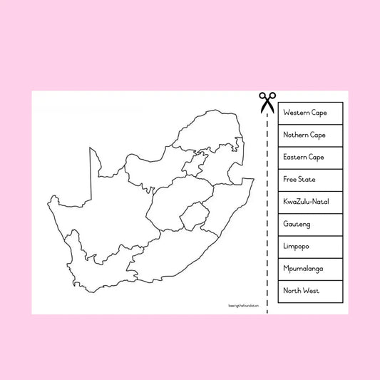 South African Provinces Worksheet
