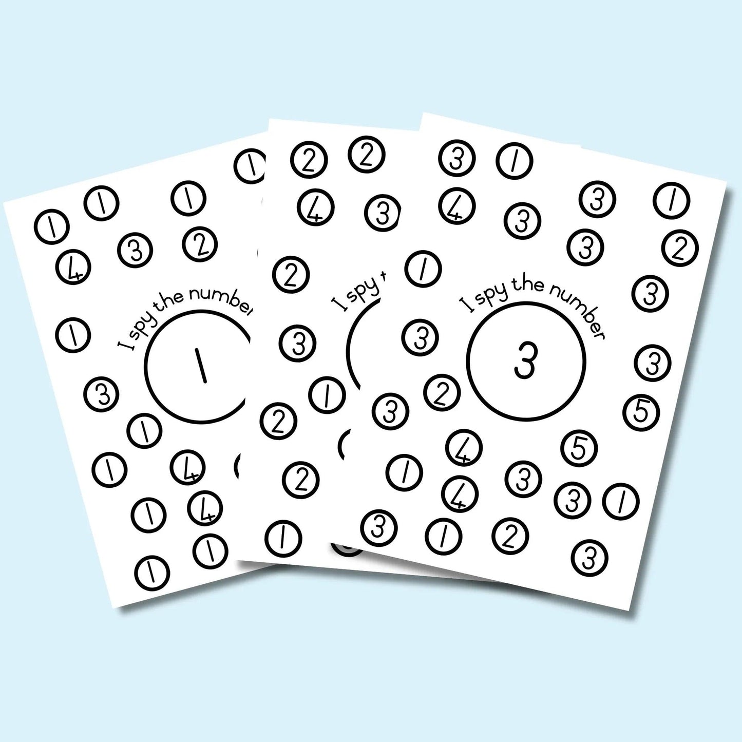 Printable number recognition worksheets for early learning math activities