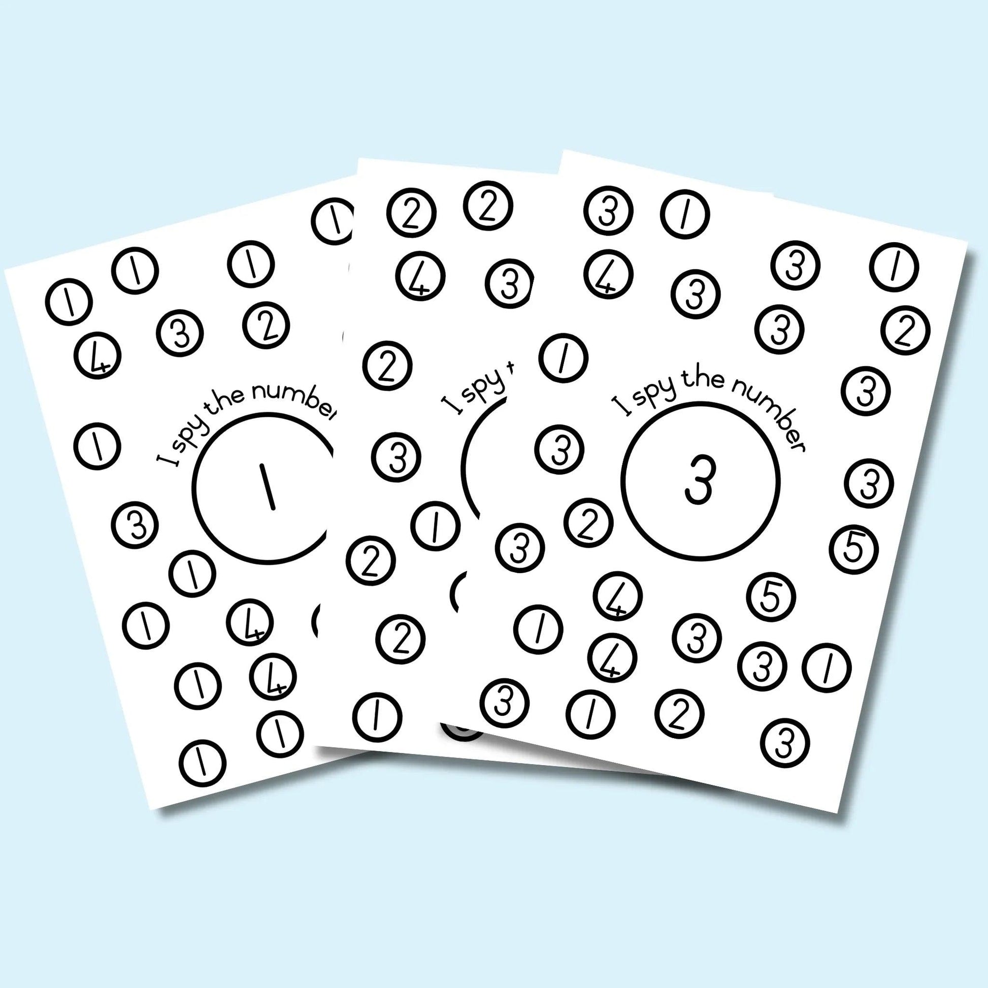 Printable number recognition worksheets for early learning math activities