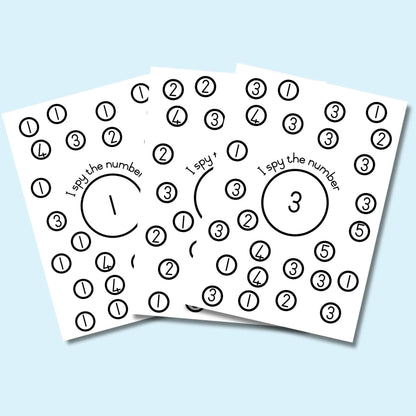 Printable number recognition worksheets for early learning math activities