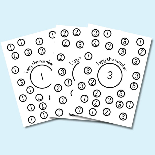 Printable number recognition worksheets for early learning math activities