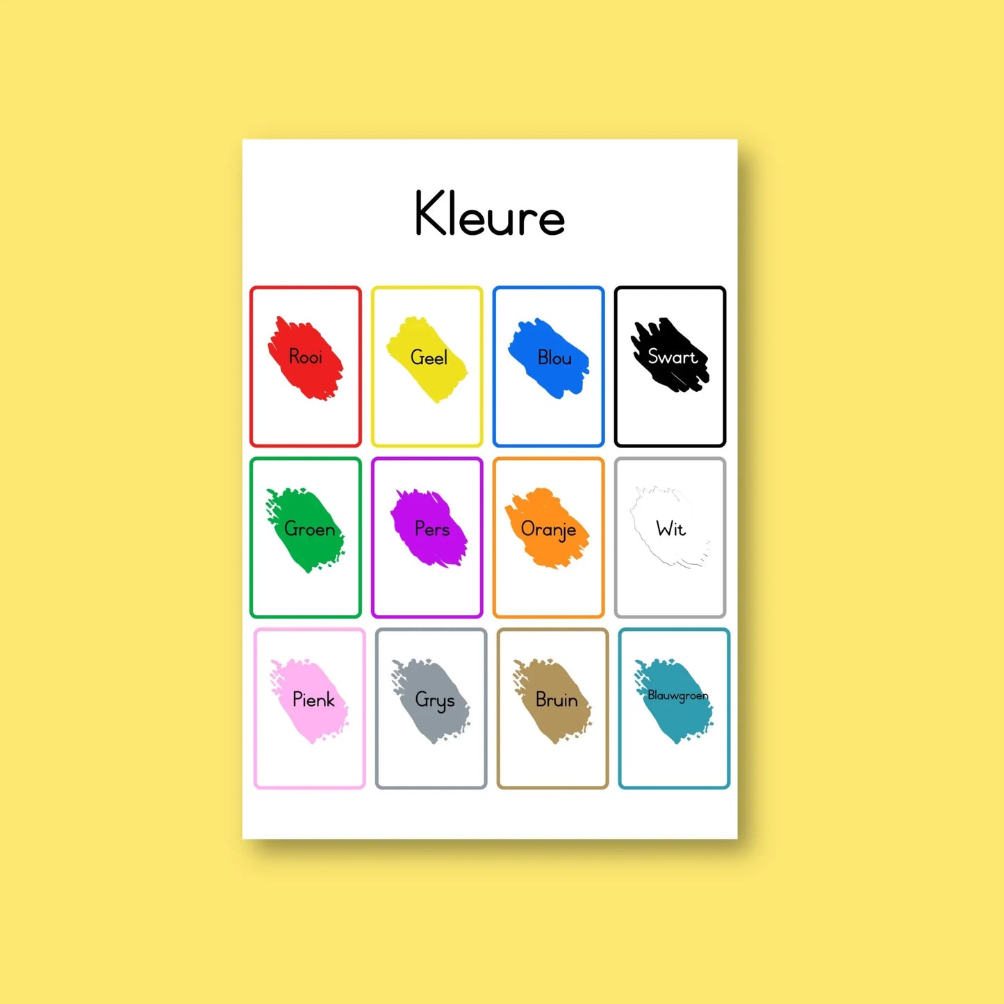 Kleure kaart A3