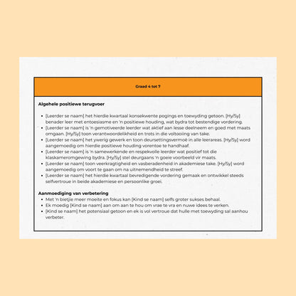 Rapport Komentaarbank Graad 4 tot 7