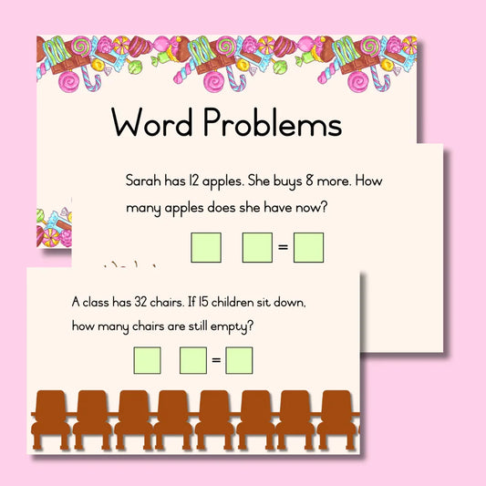 Word Problems PowerPoint (Numbers 1 to 50)