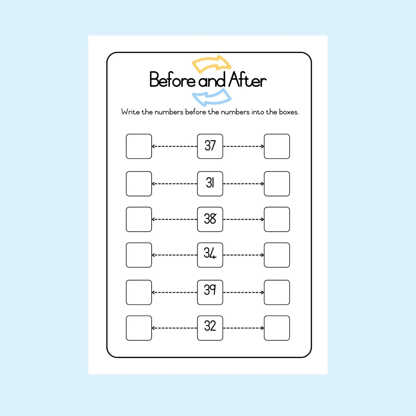 Which comes before and after?
