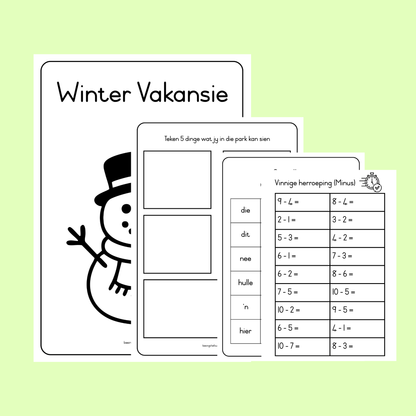 Graad 1 Winter Vakansie Werkboek