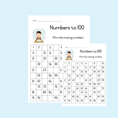 Fill in the missing number - English and Afrikaans