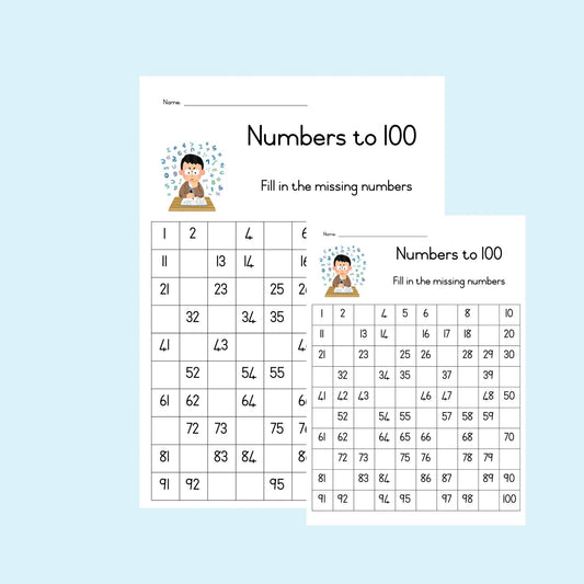 Fill in the missing number - English and Afrikaans