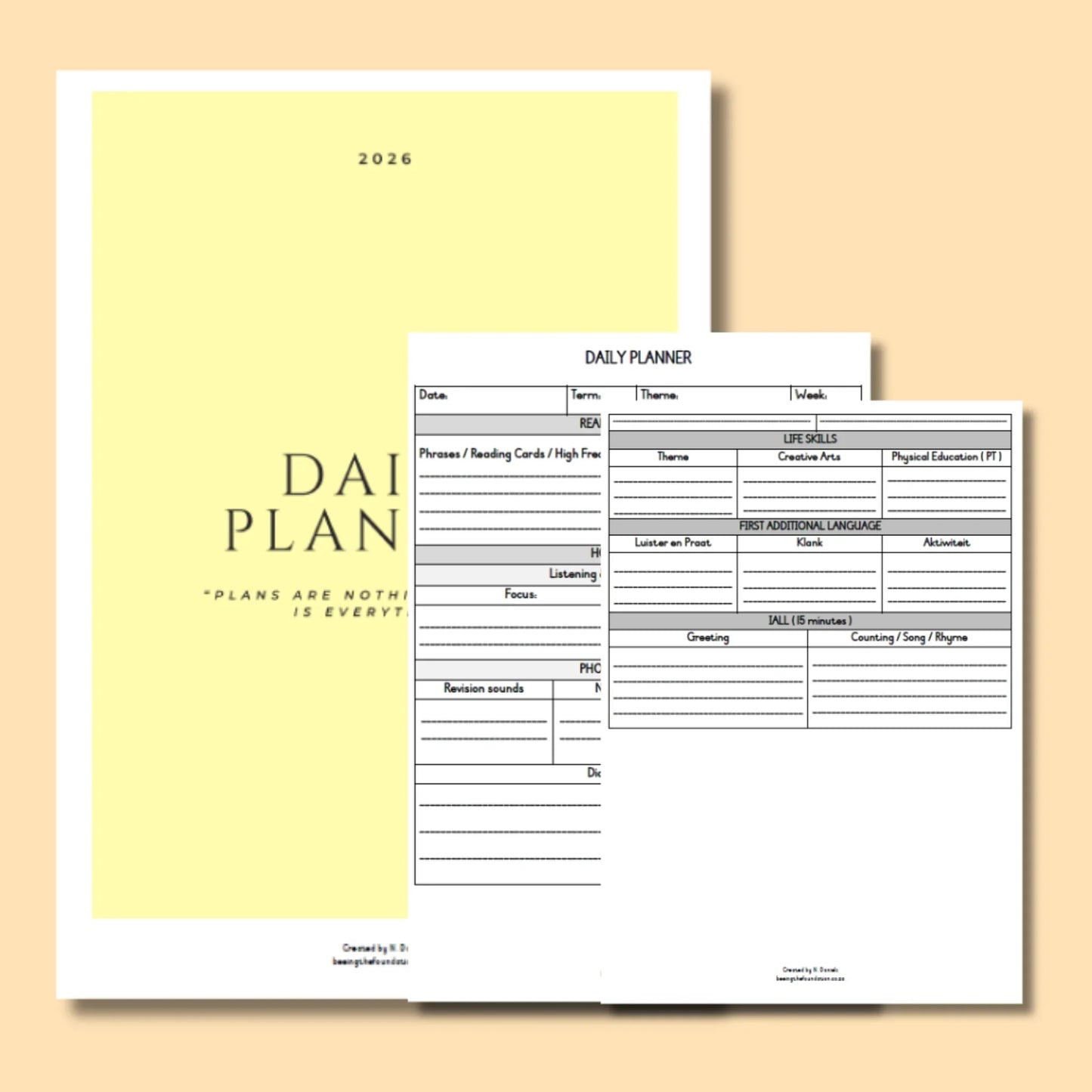 DAILY PLANNER (SUNSHINE)