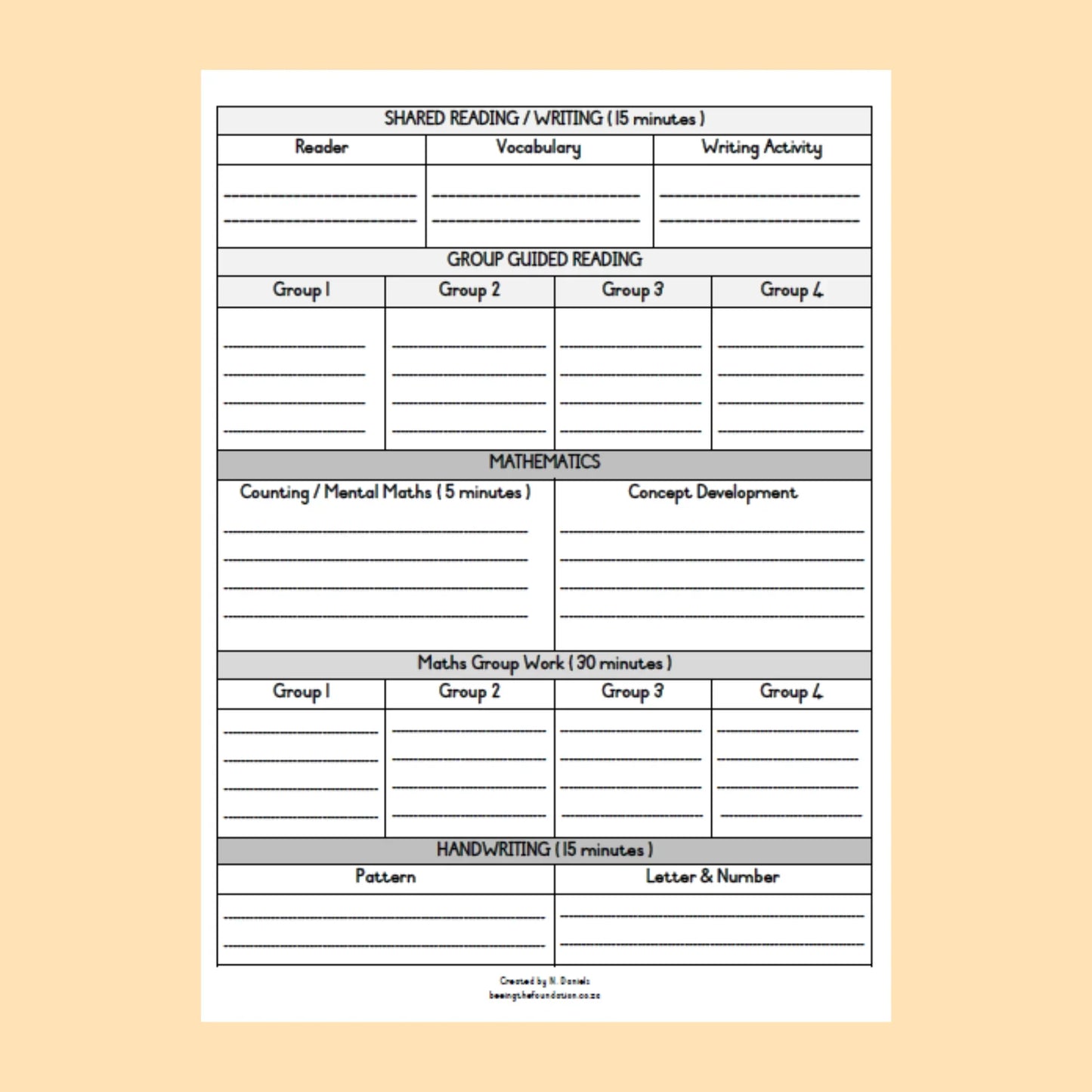 DAILY PLANNER (DAISY)