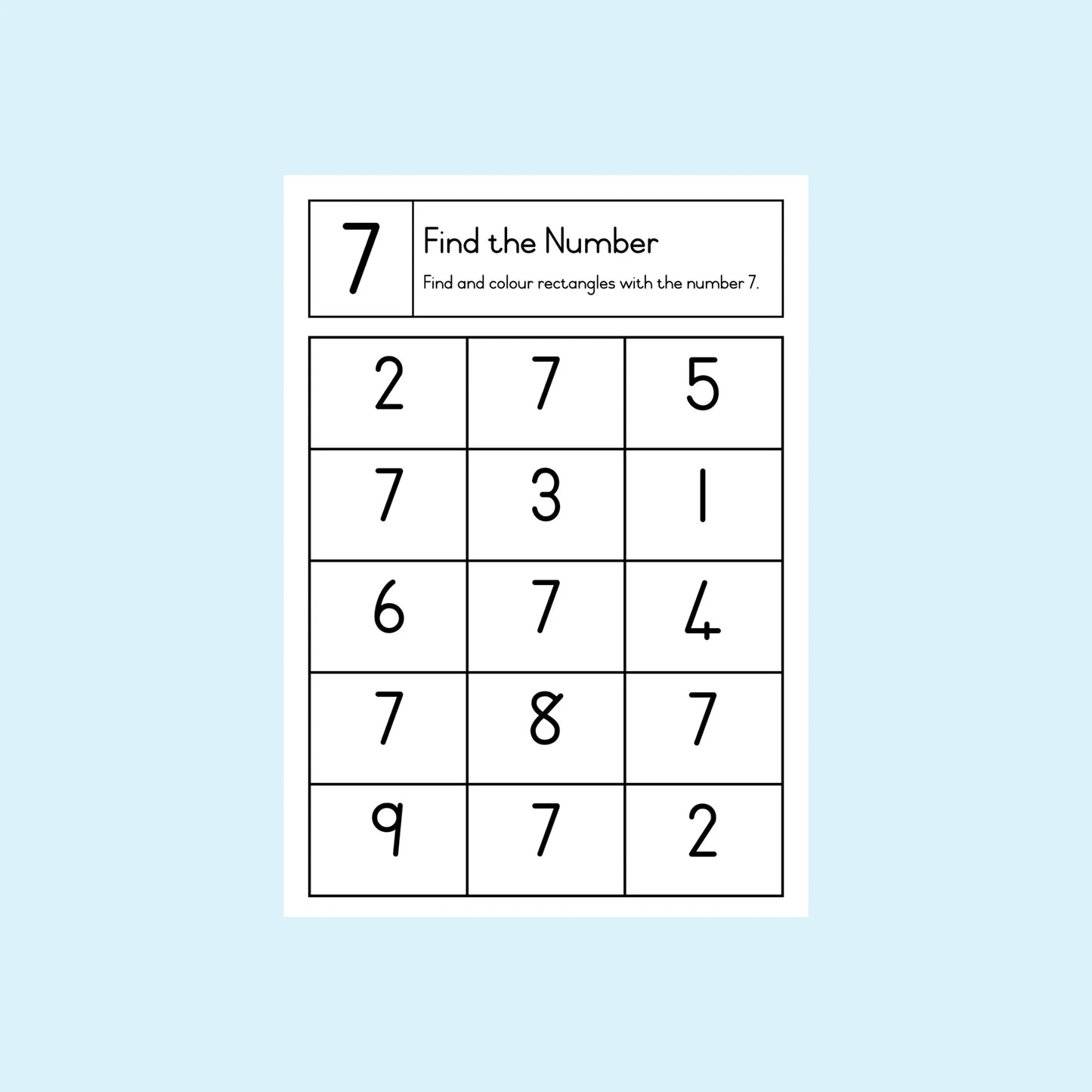 My number 7 book