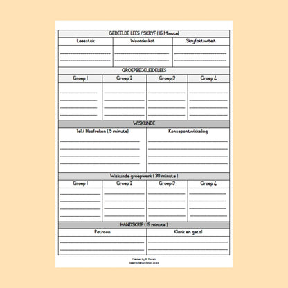 DAAGLIKSE BEPLANNER (GROOVY)