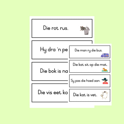 CVC Sentences Afrikaans