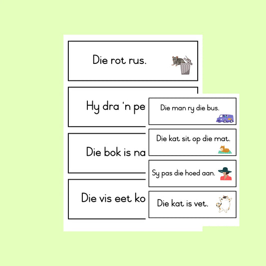 CVC Sentences Afrikaans