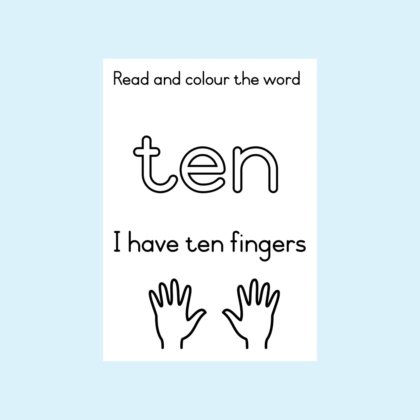 My Number 10 Book