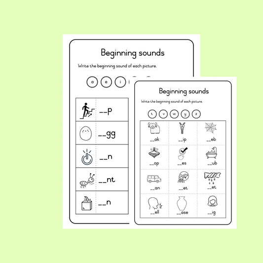 Beginning Sounds Worksheet