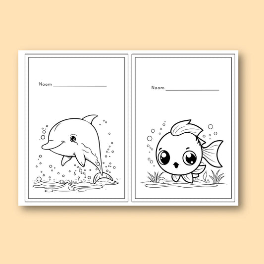 A5 Sea Animals Report Covers