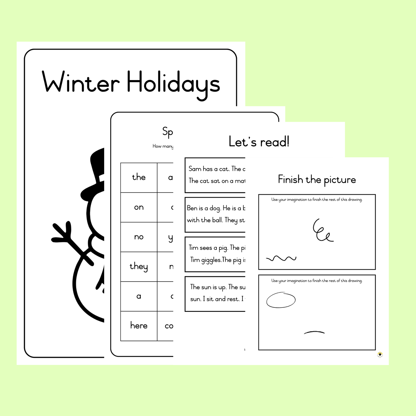 Grade 1 Winter Holiday Workbook