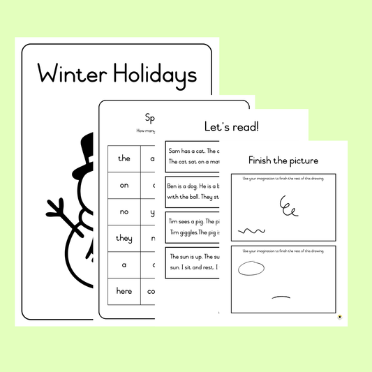 Grade 1 Winter Holiday Workbook